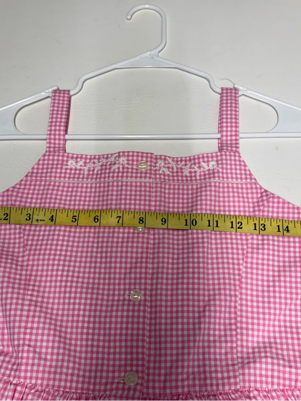 Polo by Ralph Lauren girls Pink Gingham Button-Front Sundress Sz 14 NWT - Picture 4 of 10
